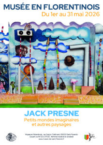 affiche de l'exposition de Jack Presne au musée de Saint-Florentin